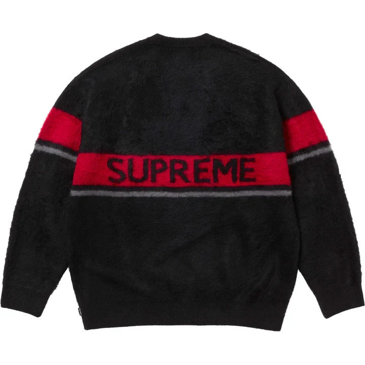 Supreme Brushed Stripe Sweater Black