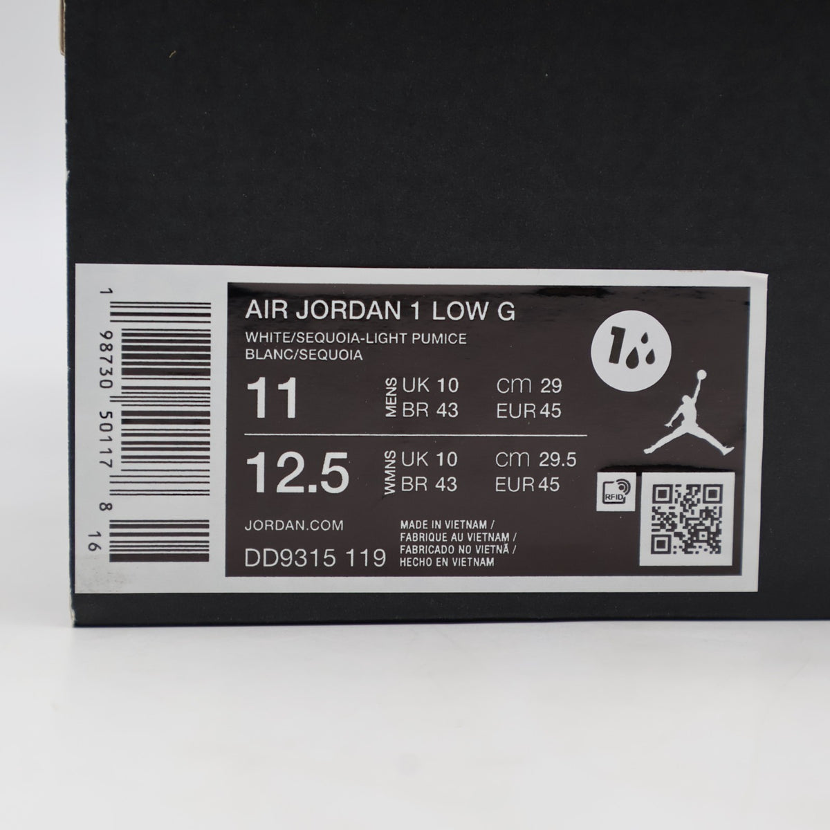 DD9315-119 Nike Air Jordan 1 Low Golf White Light Pumice Pink Glow (Men's)