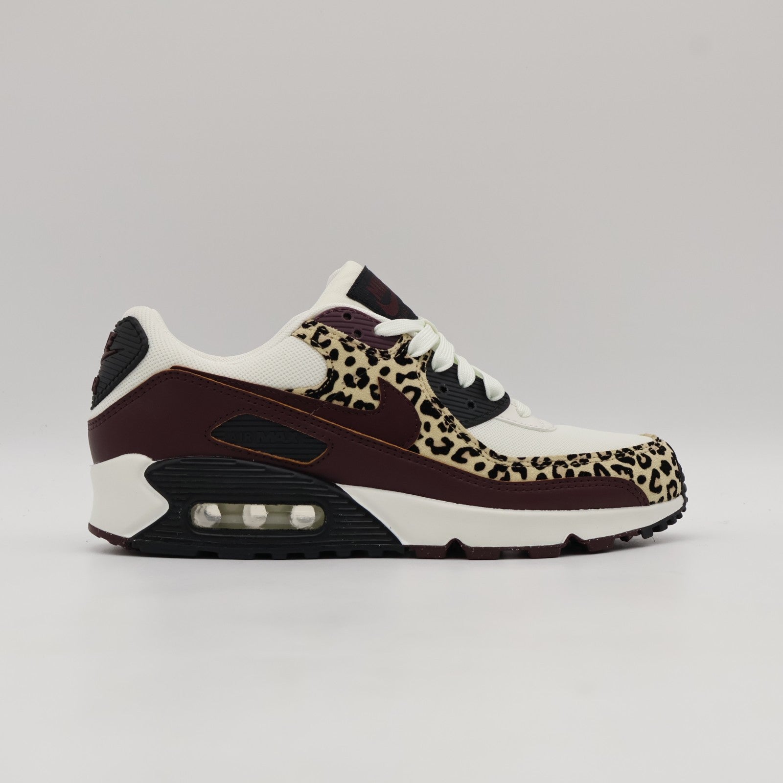 IF1619-102 Nike Women's Air Max 90 Leopard Burgundy (Women's)