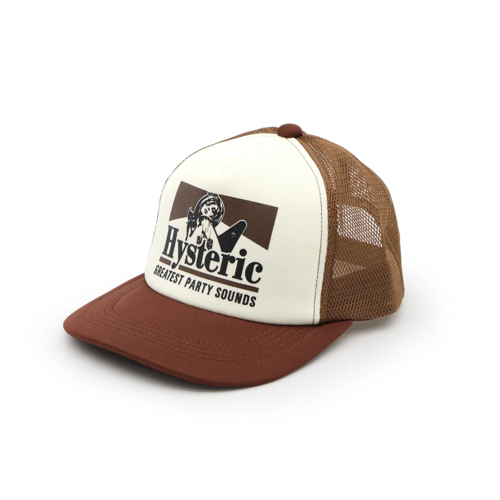 HYSTERIC GLAMOUR Guitar Girl Mesh Cap Brown