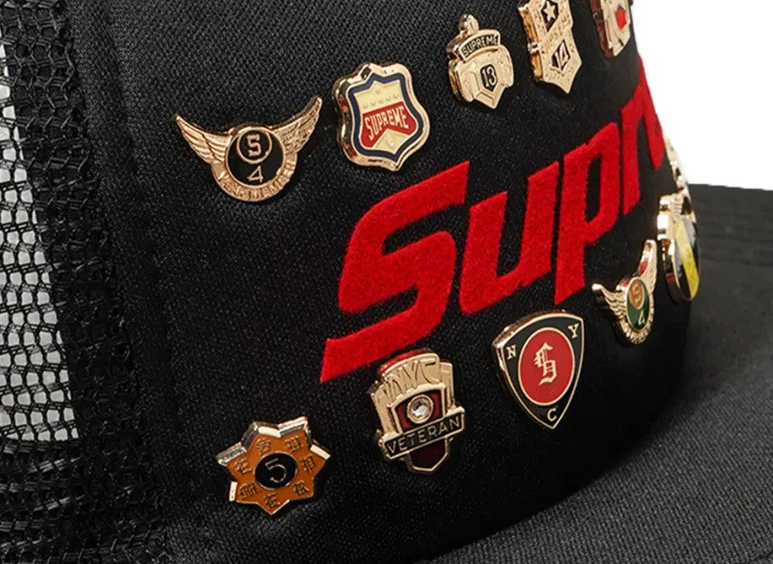 Supreme Pins Mesh Back 5-Panel "Black"