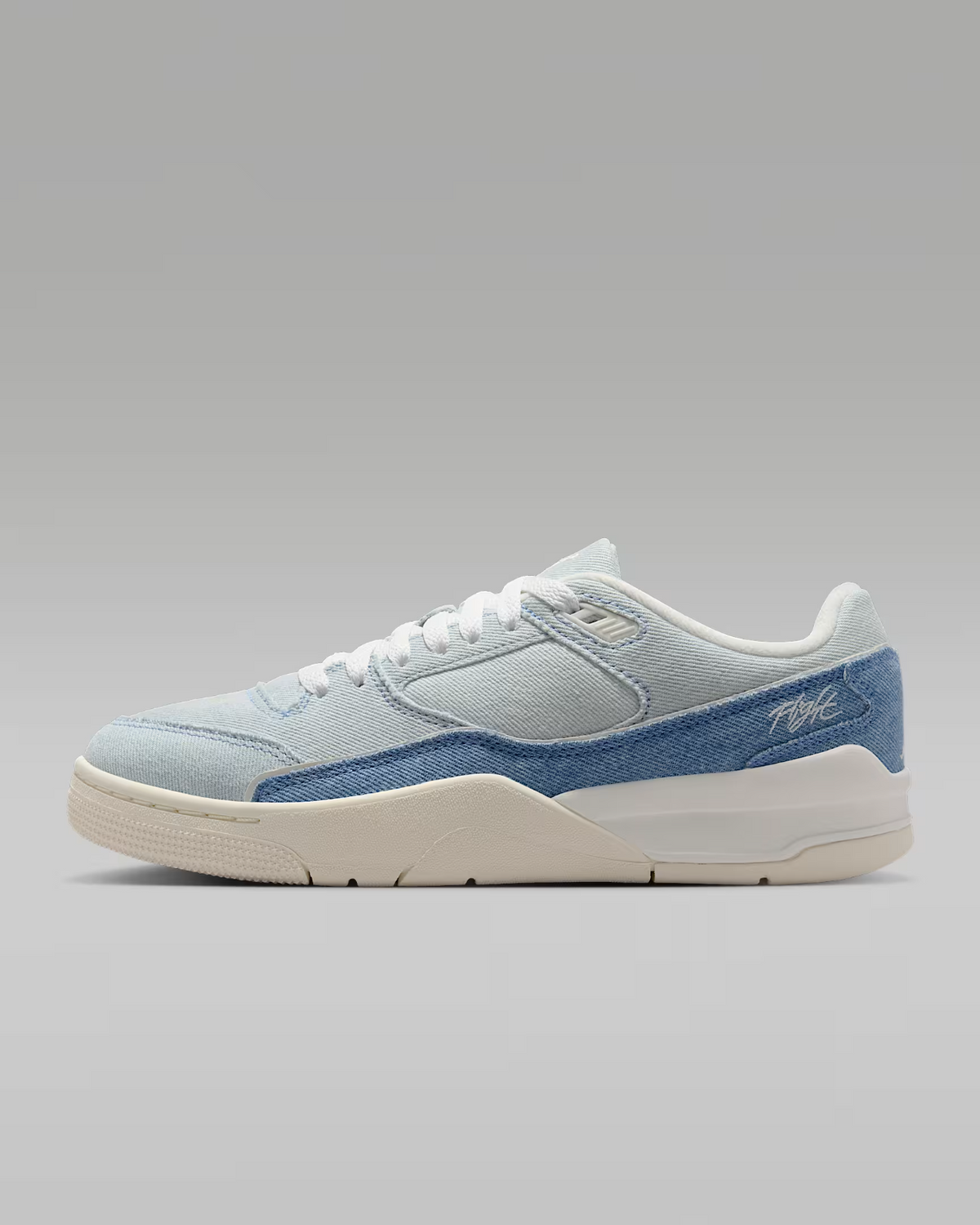 IB4414-100 Nike  Jordan Flight Court SE Sail Worn Blue Gum Light Brown (Women's)