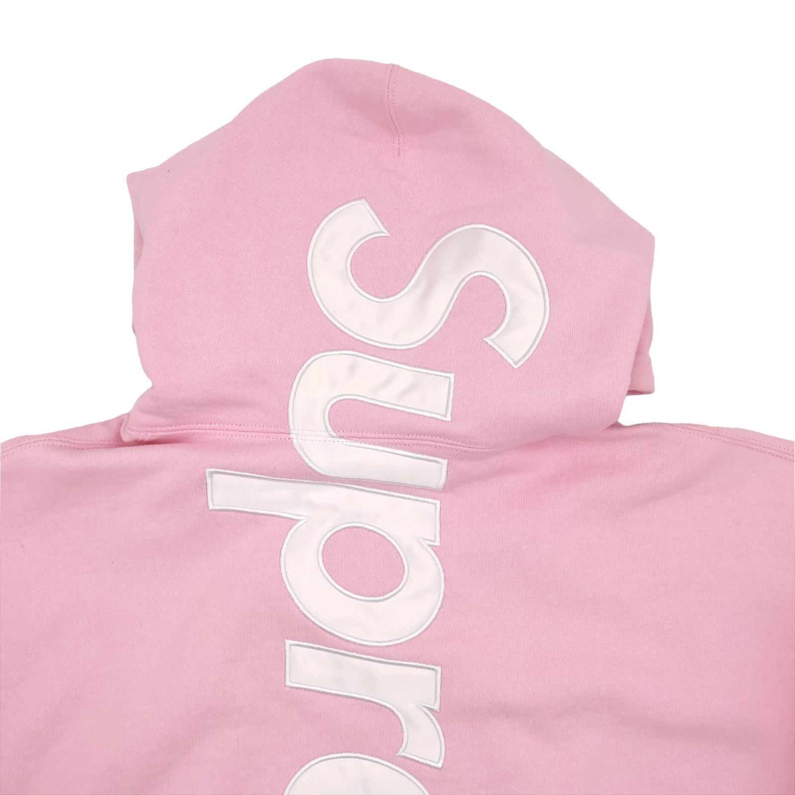 Supreme Satin Applique Hooded Sweatshirt Light Pink