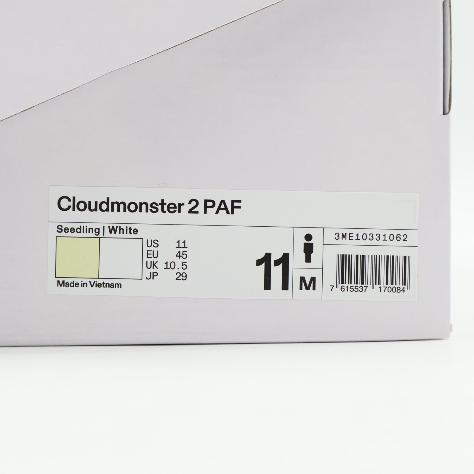 3ME10331062 POST ARCHIVE FACTION On Cloudmonster 2 PAF Seedling White (Men's)