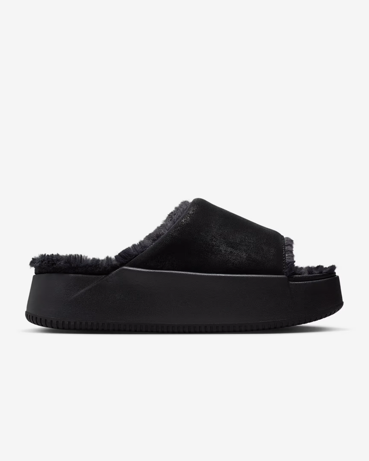 HV8560-001 Nike Calm Elevation Fur Slides Black (Women's)
