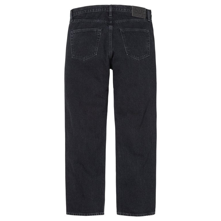 Supreme Slim Straight Selvedge Jean Washed Black