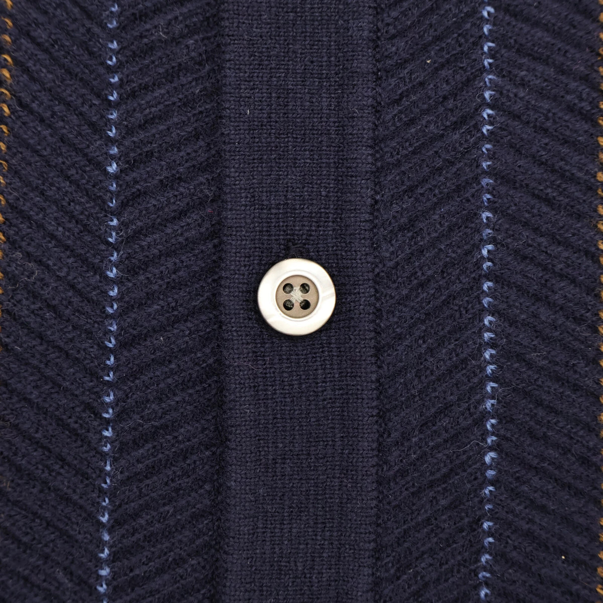 Supreme Herringbone Cardigan Navy