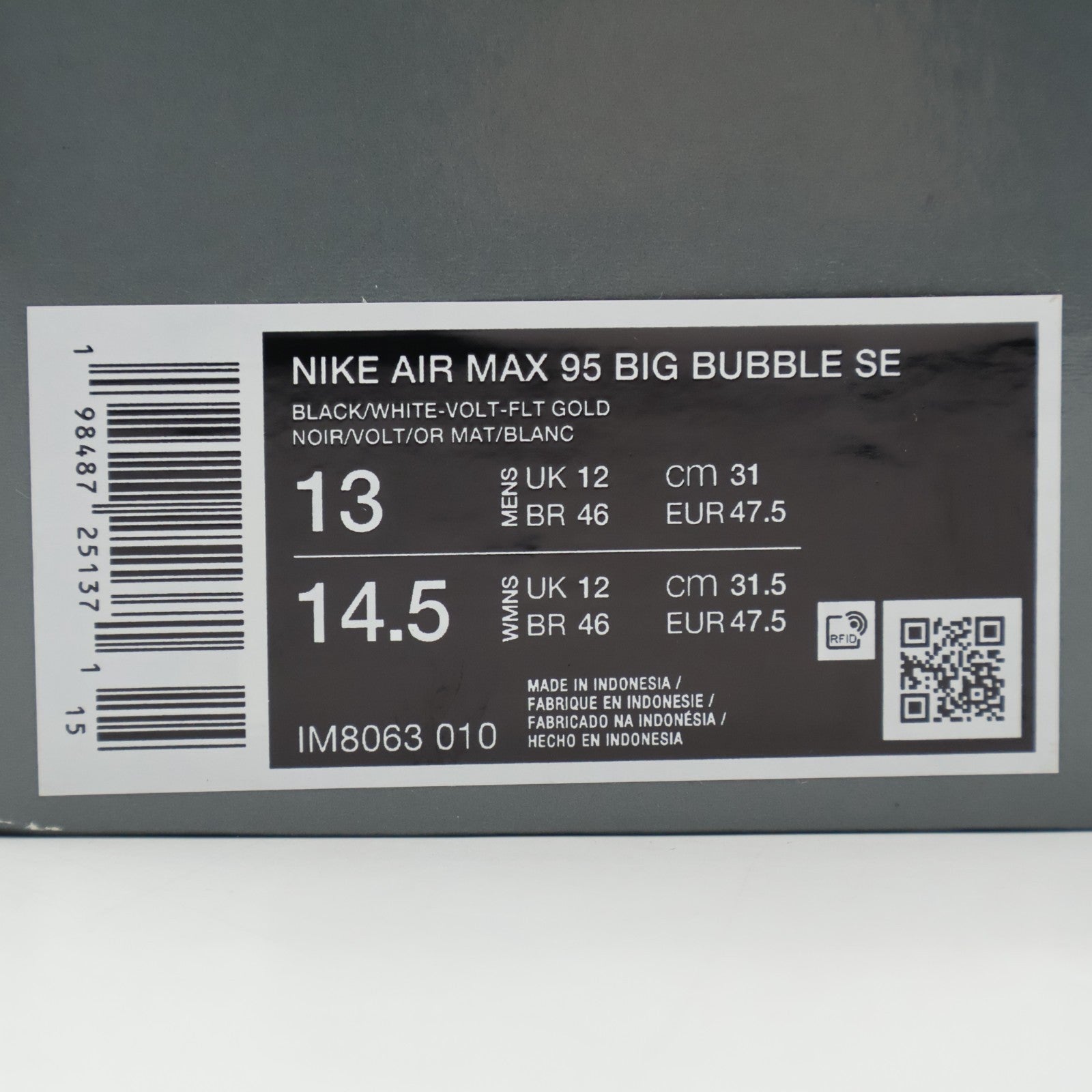 IM8063-010 Nike Air Max 95 OG Big Bubble HRJK (Men's)
