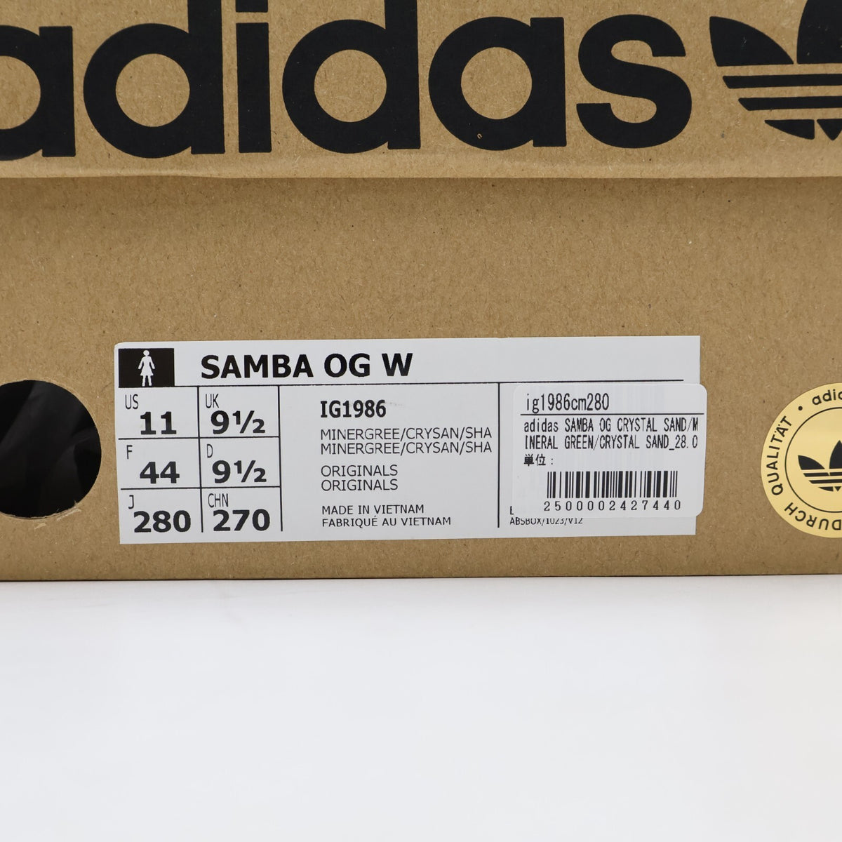 IG1986 adidas Originals Samba OG Mineral Green Crystal Sand Shadow (Women's)