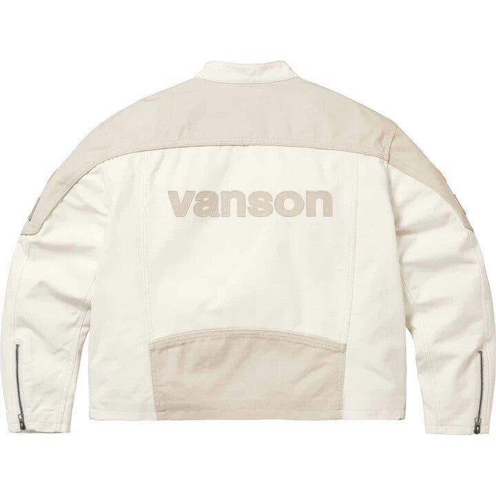 Supreme Vanson Leathers Cordura Cotton Jacket White