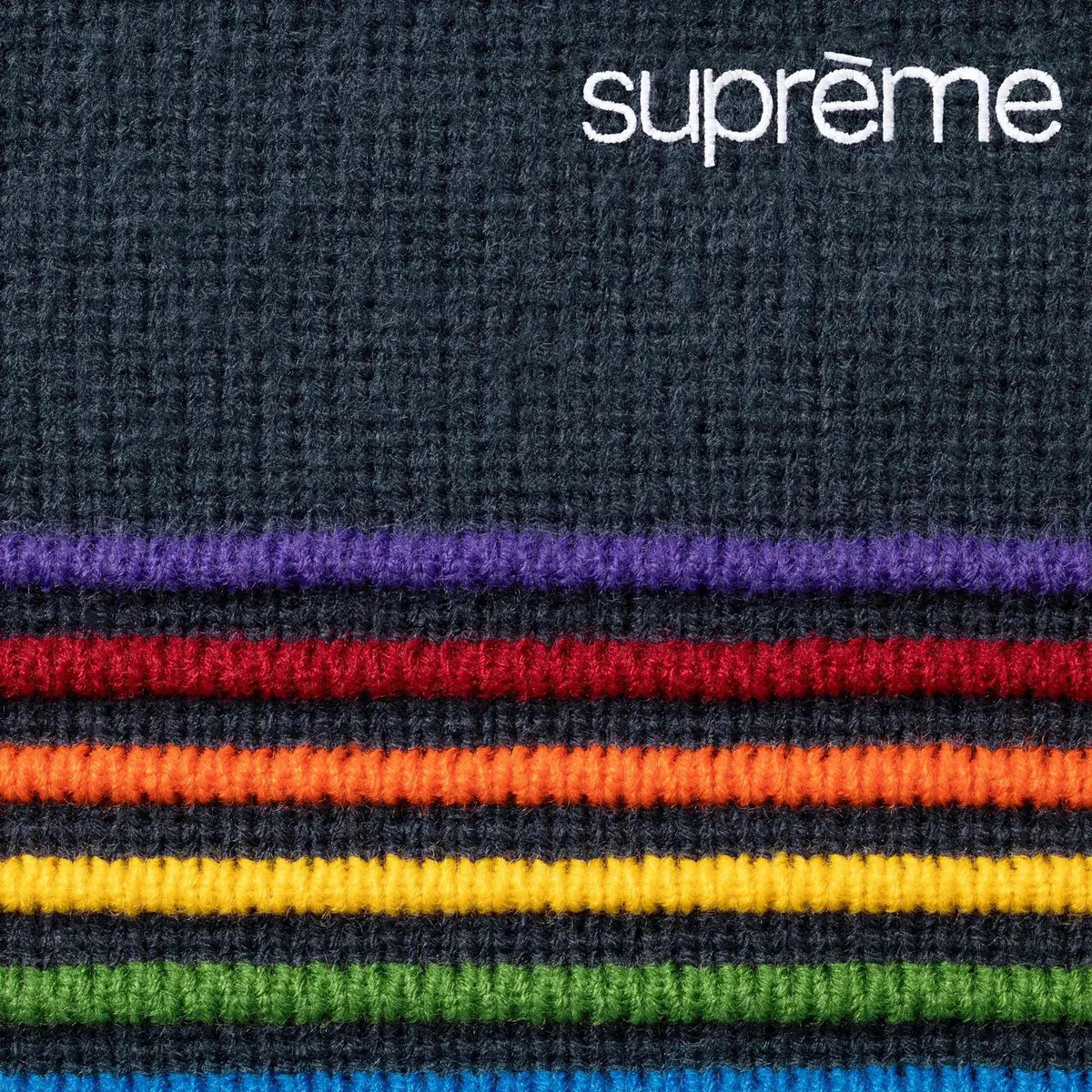 Supreme Raised Stripe Sweater Navy