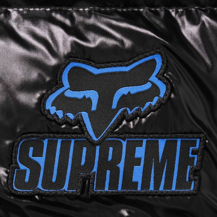 Supreme Fox Racing Shiny Down Puffer Jacket Black