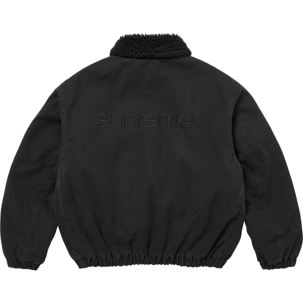 Supreme Faux Shearling Lined Bomber Jacket Black