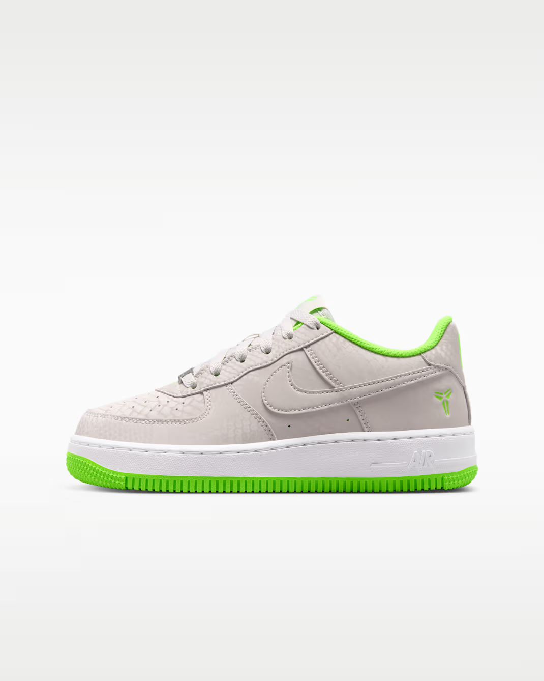 IO4610-002 Nike Air Force 1 Low "Vast Grey/Electric Green" (GS)