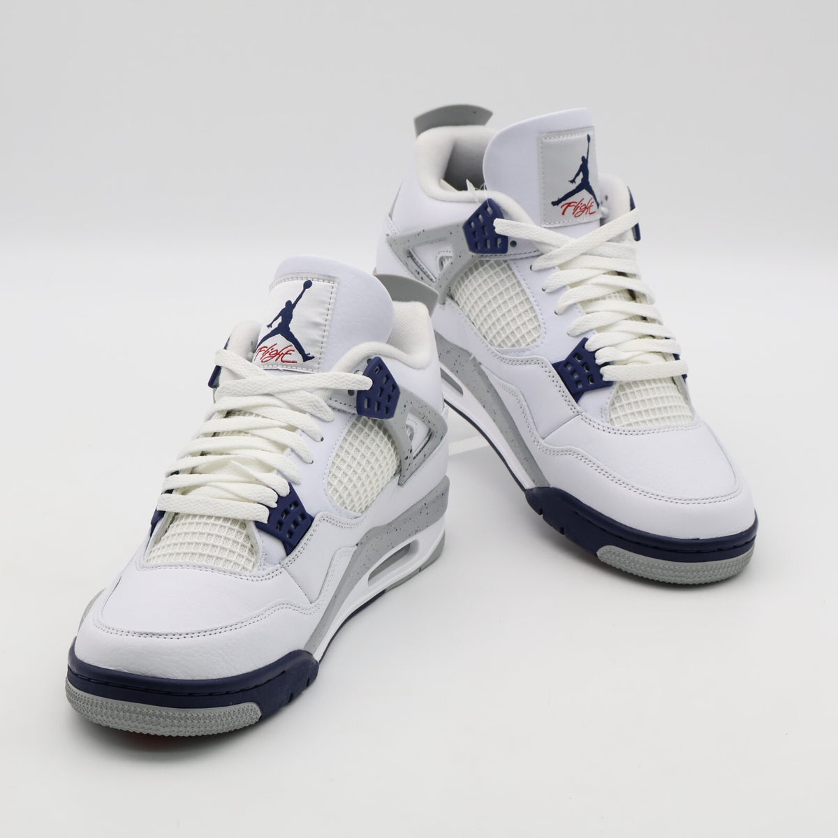 DH6927-140 Nike Air Jordan 4 Midnight Navy Light Smoke Gray Fire Red (Men's)