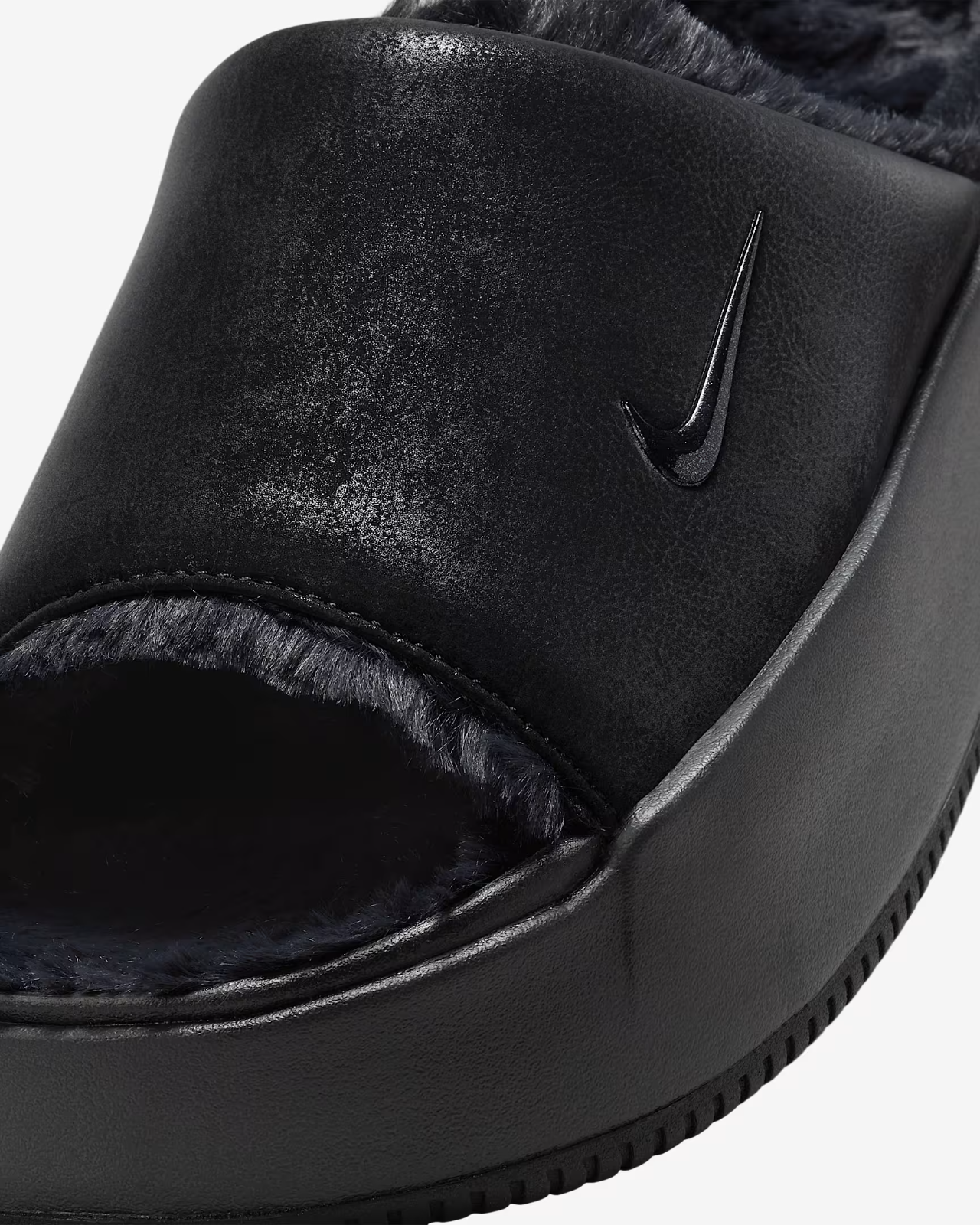 HV8560-001 Nike Calm Elevation Fur Slides Black (Women's)