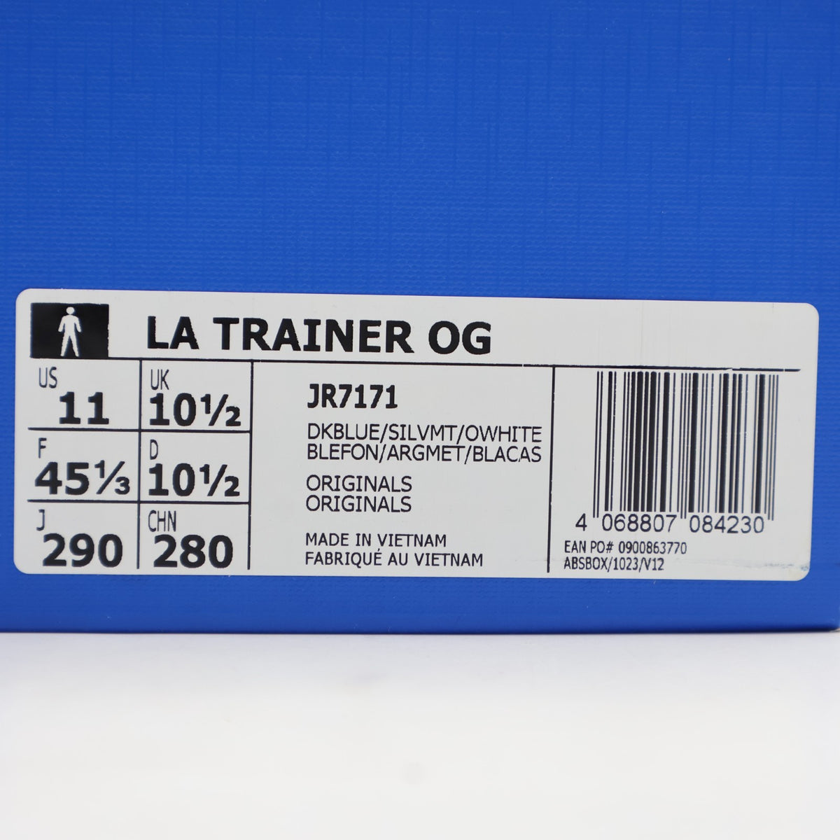 JR7171 adidas Originals LA Trainer OG Dark Blue Silver Metallic Off White (Men's