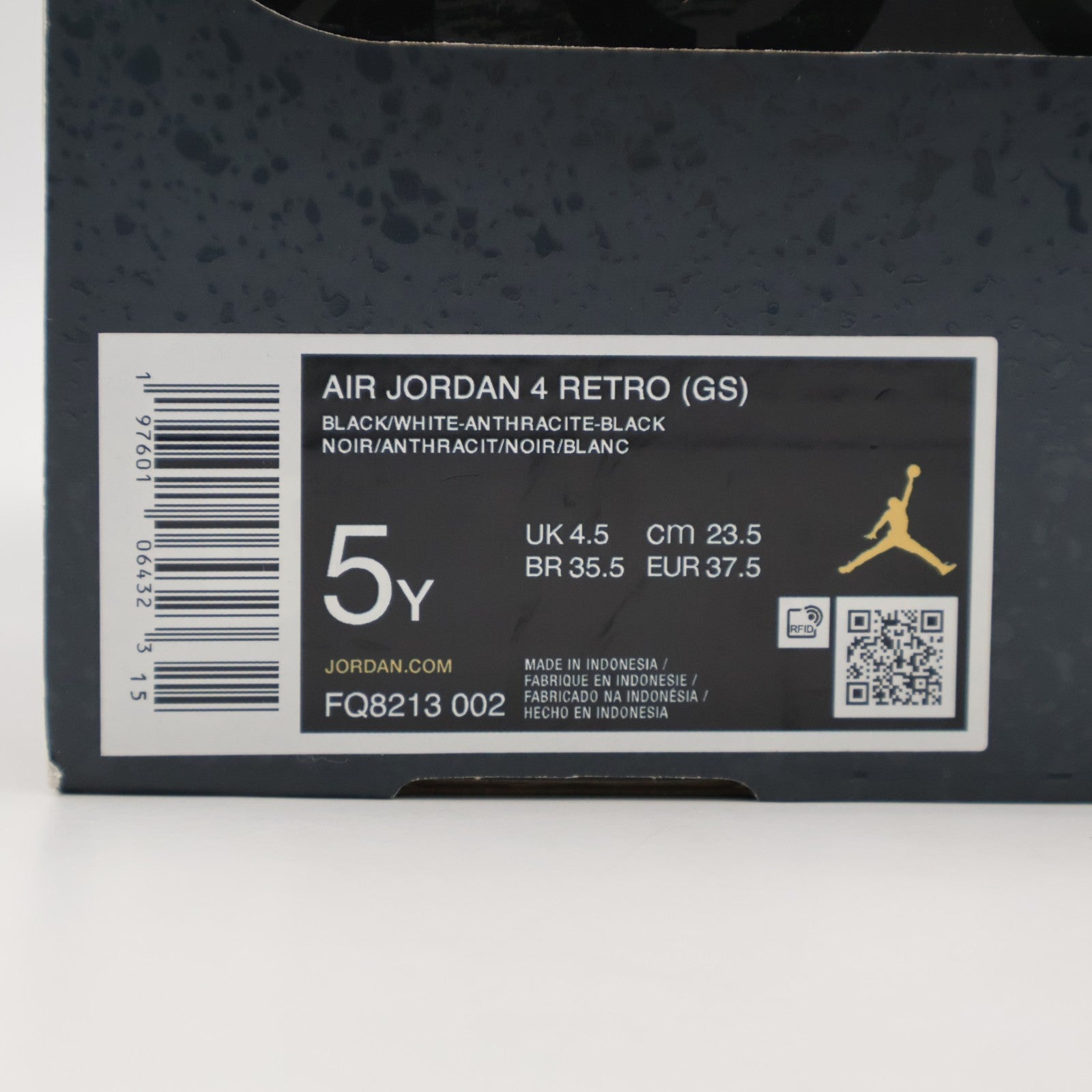 FQ8213-002 Nike GS Air Jordan 4 Retro Fear