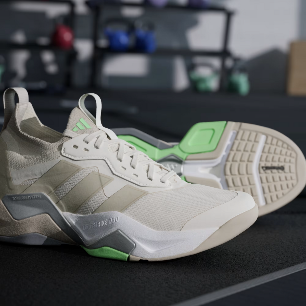 JS3171 adidas Rapidmove ADV 2 Chalk White Beige Lime Burst (Men's)