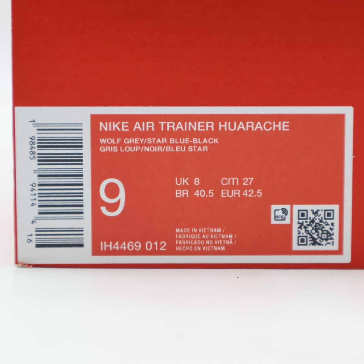 IH4469-012 Nike Air Trainer Huarache Wolf Grey (Men's)