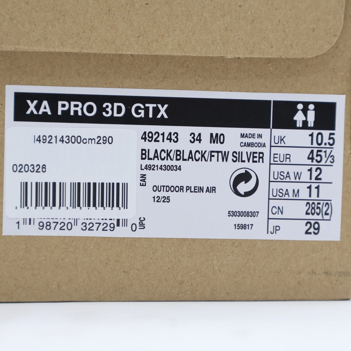 L49214300 Salomon XA Pro 3D GORE-TEX Black (Men's)