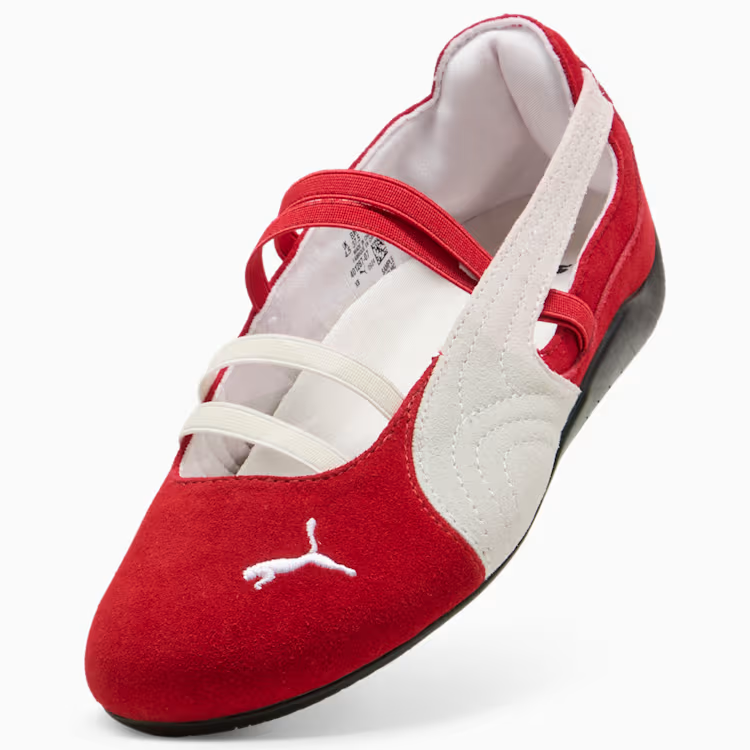 401287-07 Puma  Speedcat Ballet Suede For All Time Red Puma White (Women's)