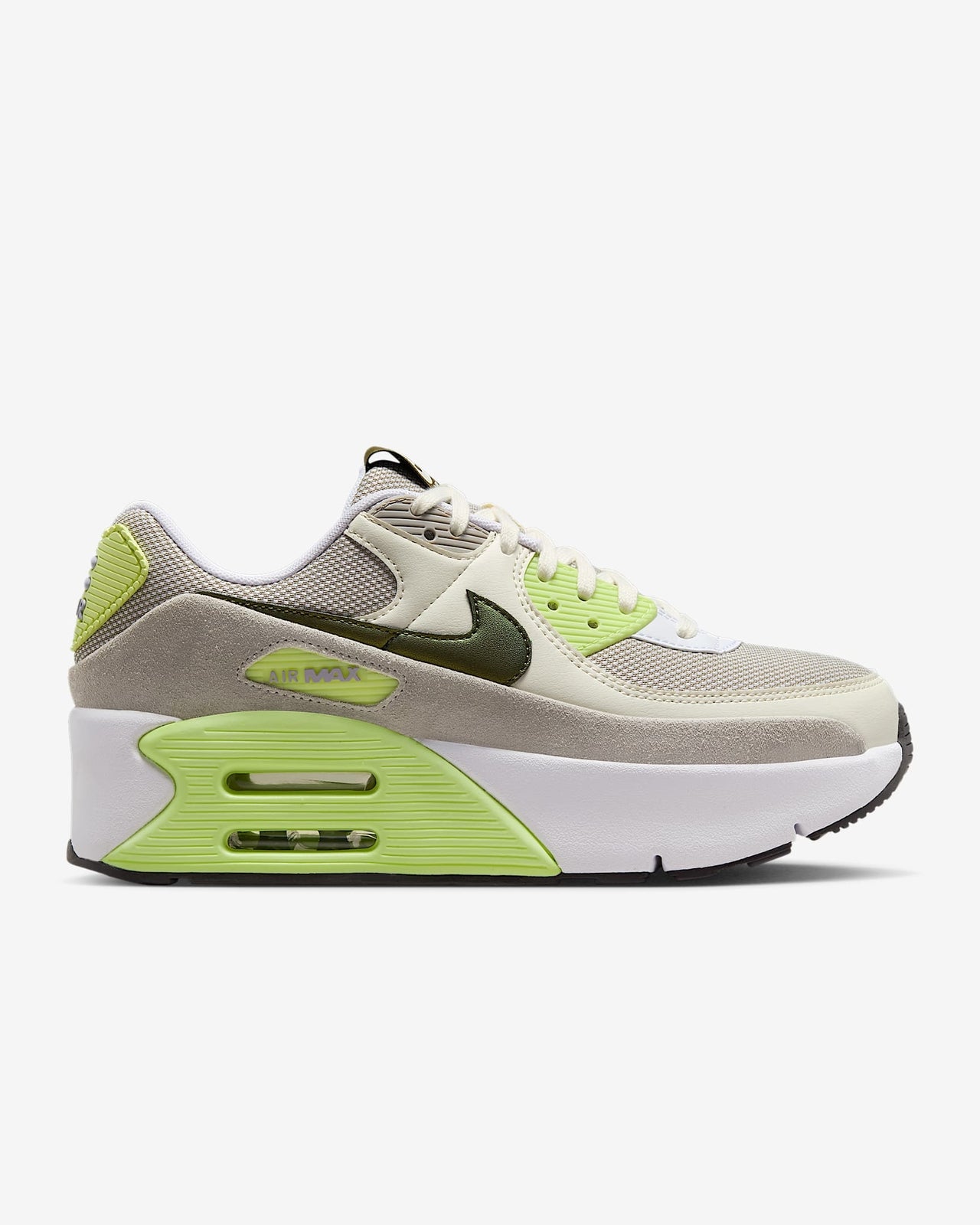 IB8061-100 Nike Air Max 90 LV8 White Pale Ivory College Grey Light Lemon (Men's)