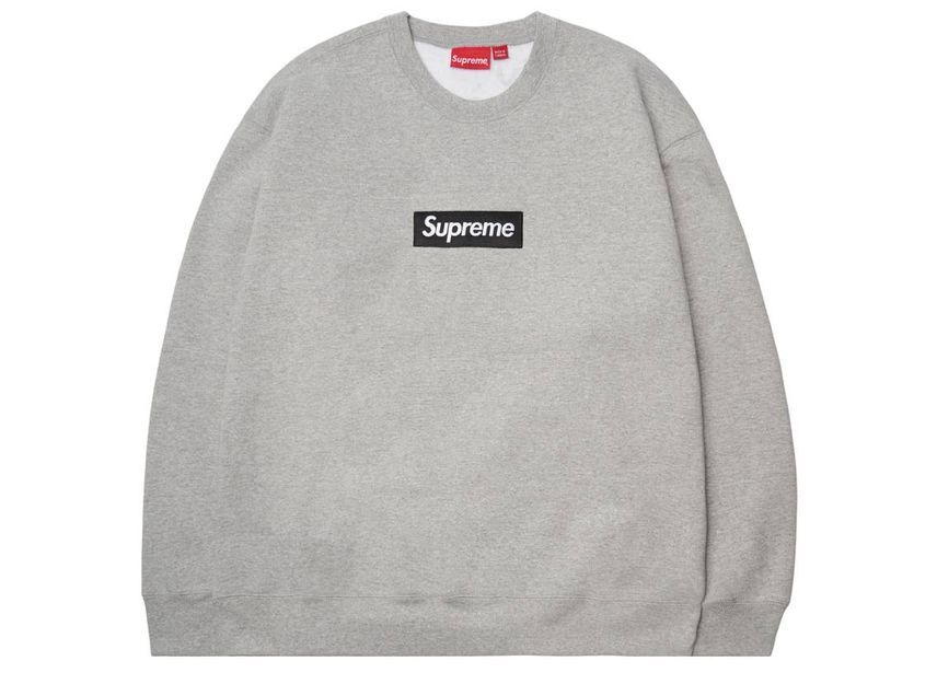 Supreme Box Logo Crewneck Heather Grey (22FW)