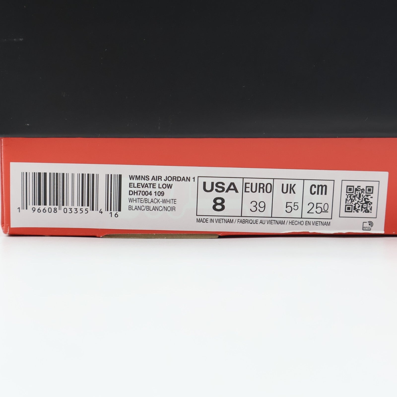 DH7004-109 Nike Air Jordan 1 Low Elevate White Black Panda (Women's)