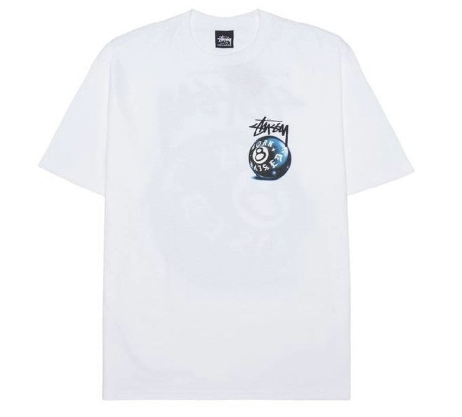 Stussy Born Raised 8 Ball Tee White