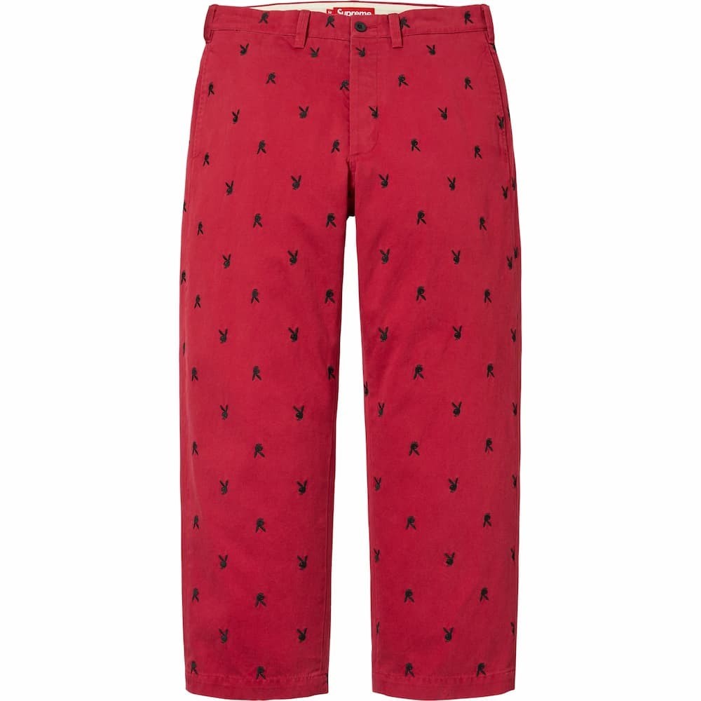 Supreme Chino Pant Red Playboy