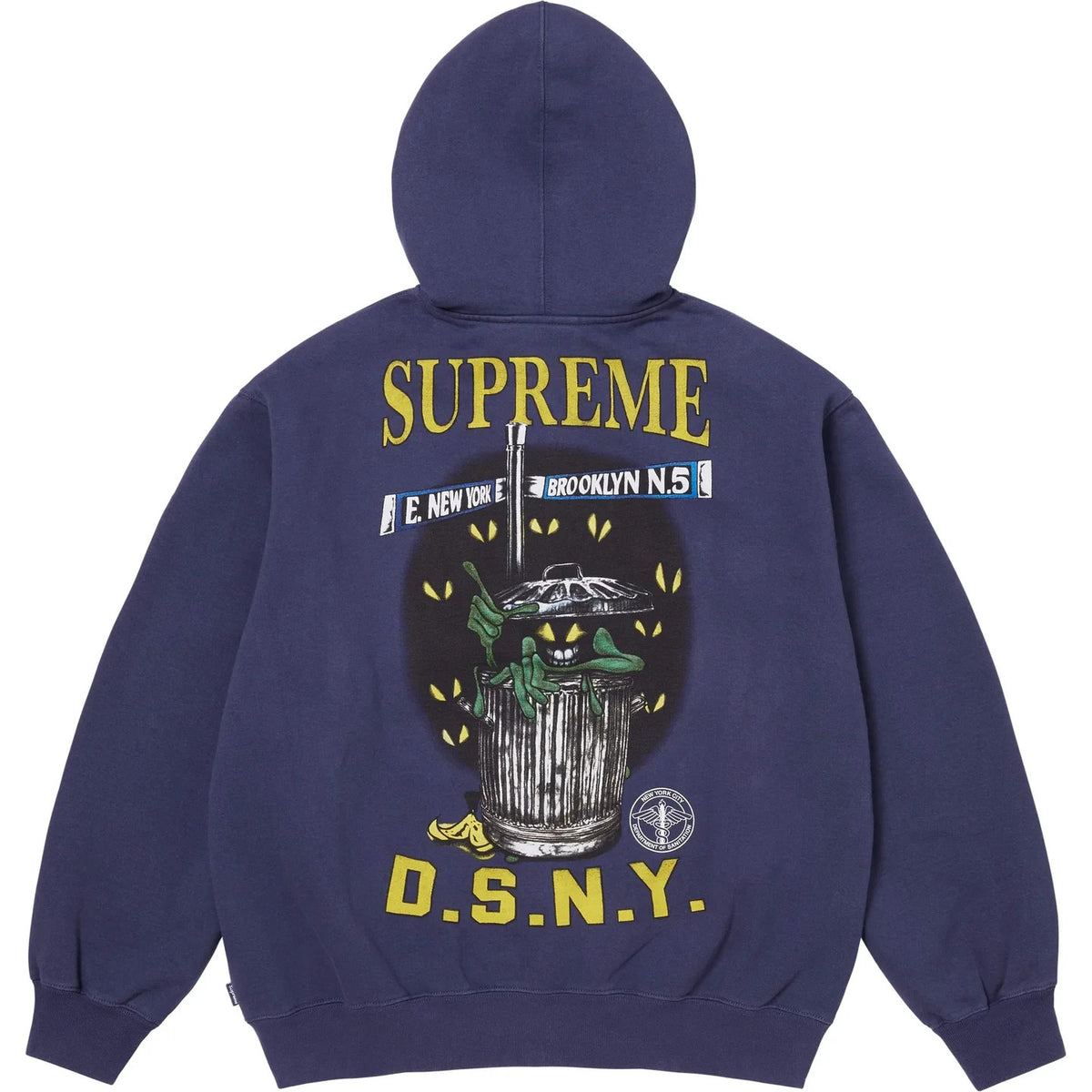Supreme DSNY Zip Up Hooded Sweatshirt Washed Navy