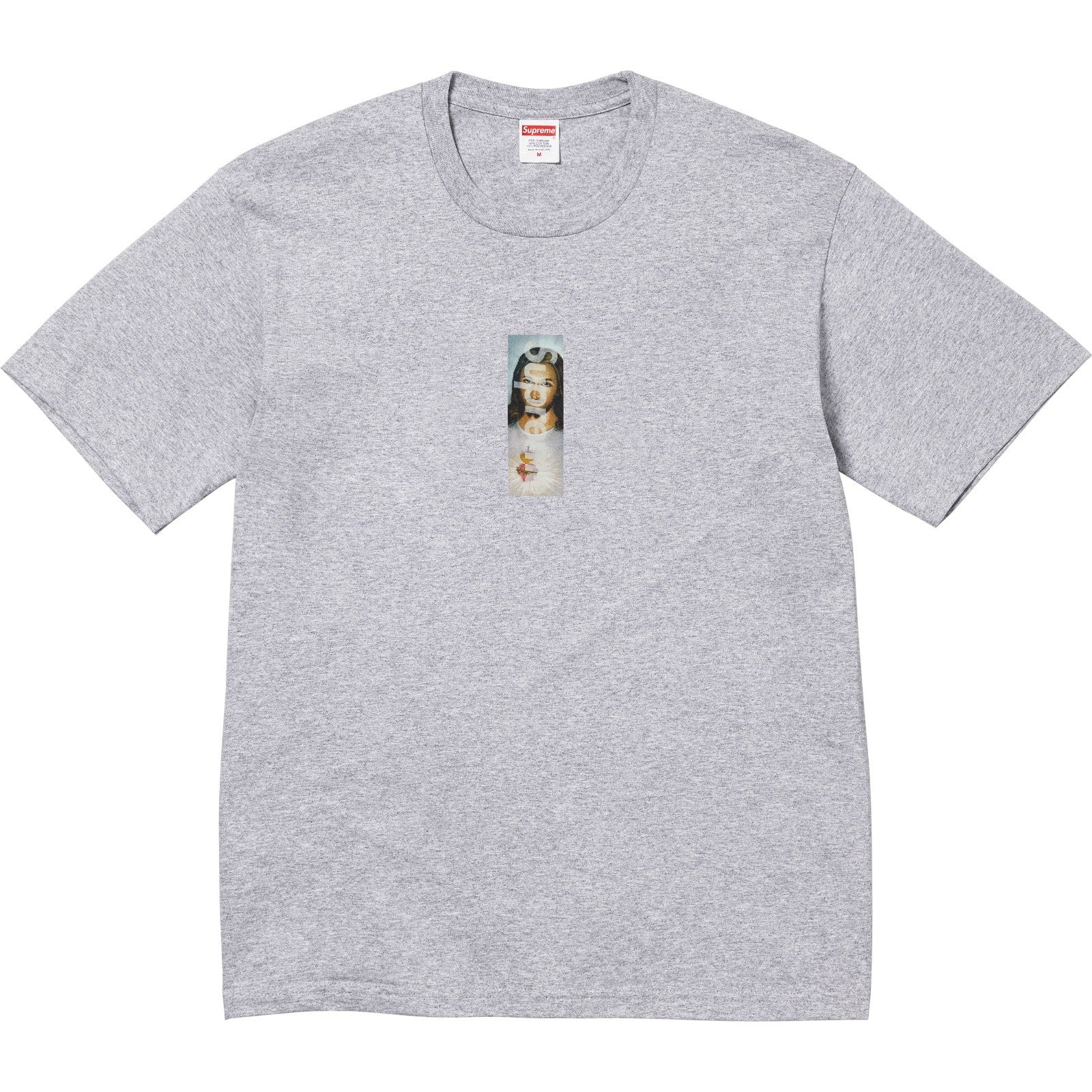 Supreme Prayer Card Box Logo Tee Heather Grey