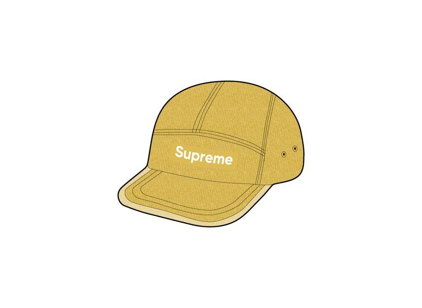 Supreme Coated Denim Camp Cap Yellow