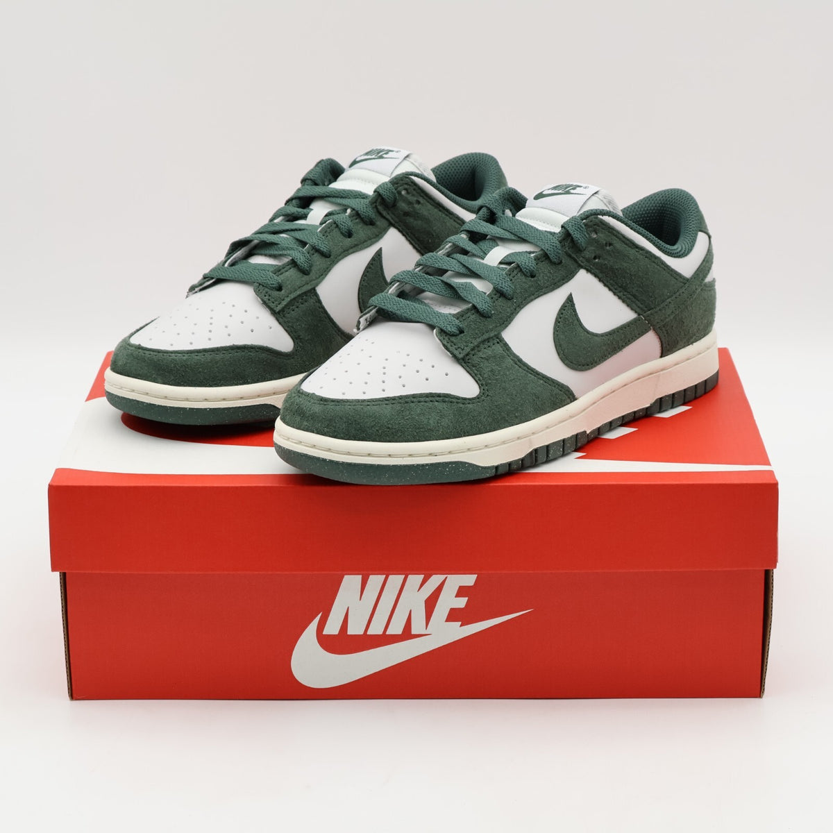 HJ7673-002 Nike Dunk Low Next Nature Green Suede (Women's)
