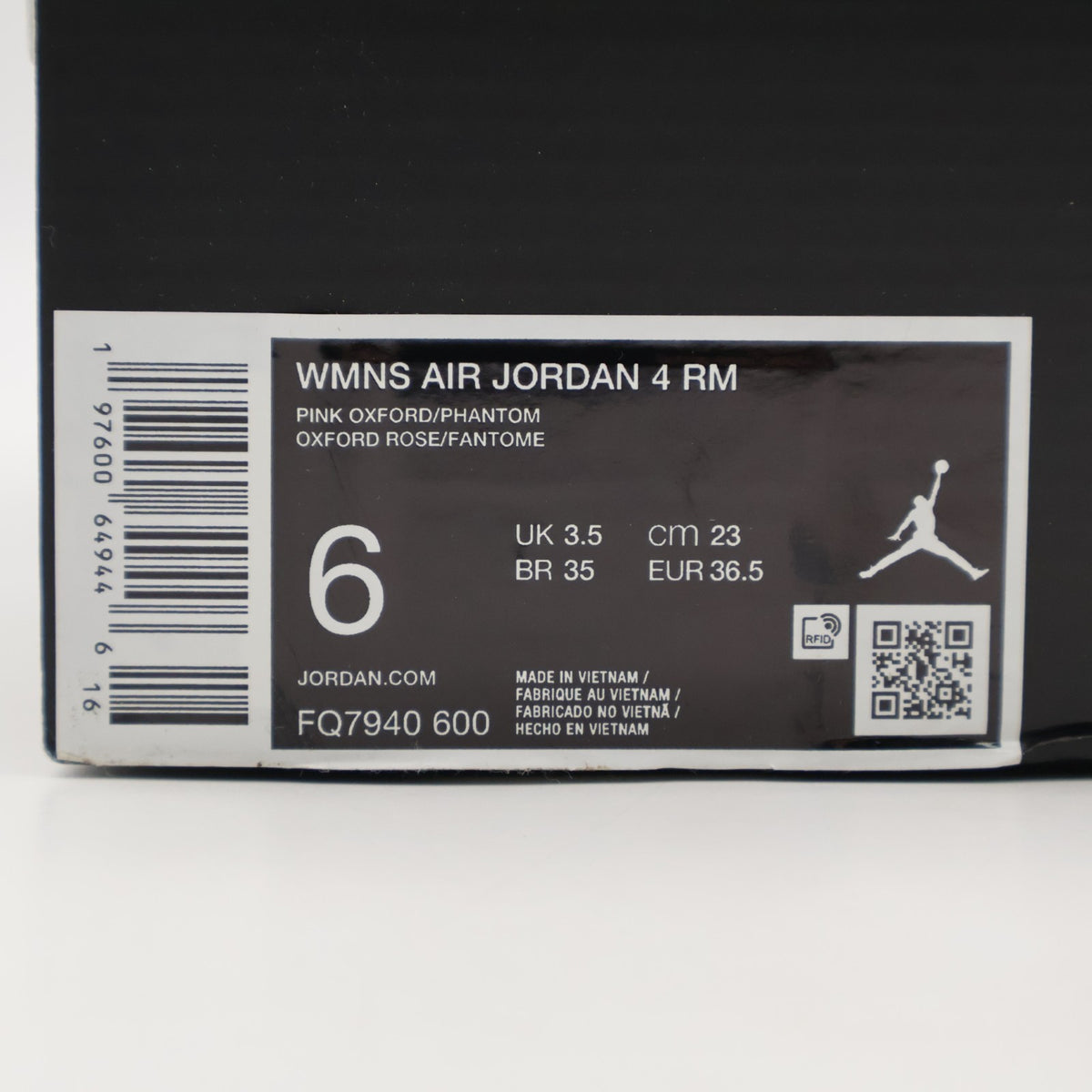 FQ7940-600 Nike Women's Air Jordan 4 RM Pink Oxford Phantom (Women's)