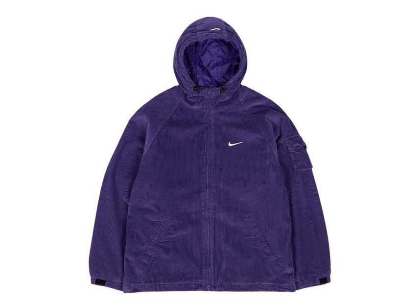 Supreme Nike Arc Corduroy Hooded Jacket Purple