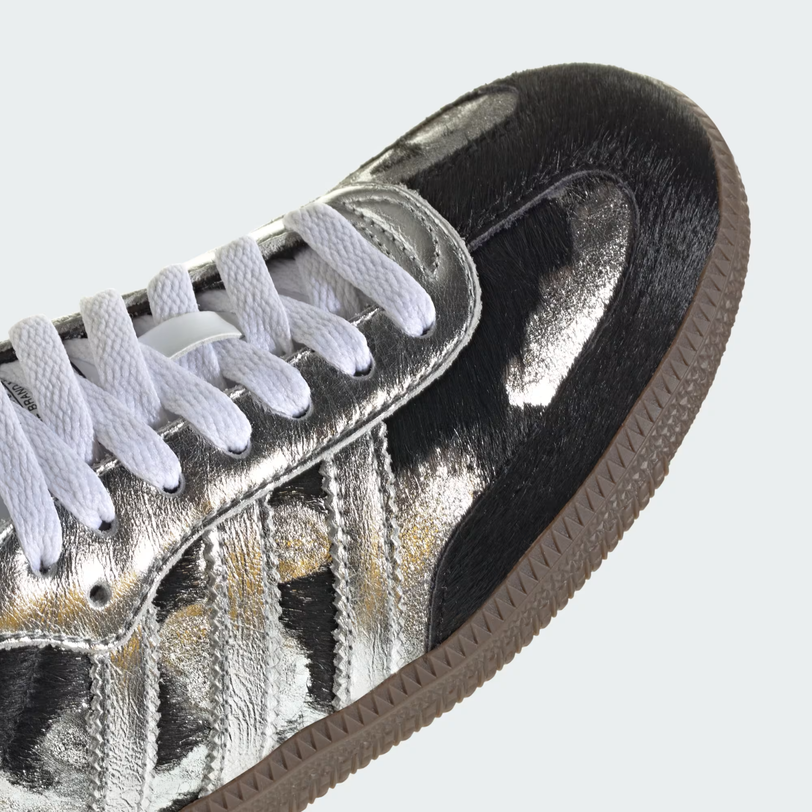 KJ2313 adidas Samba OG Pony Hair "Core Black/Silver Metallic" (Women's)