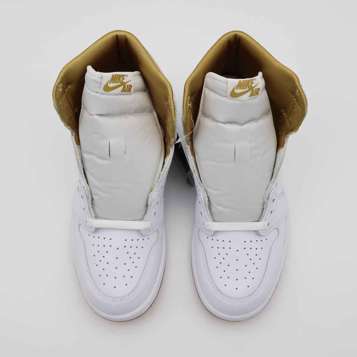 FD2596-107 Nike Air Jordan 1 Retro High OG White and Gold (Women's)