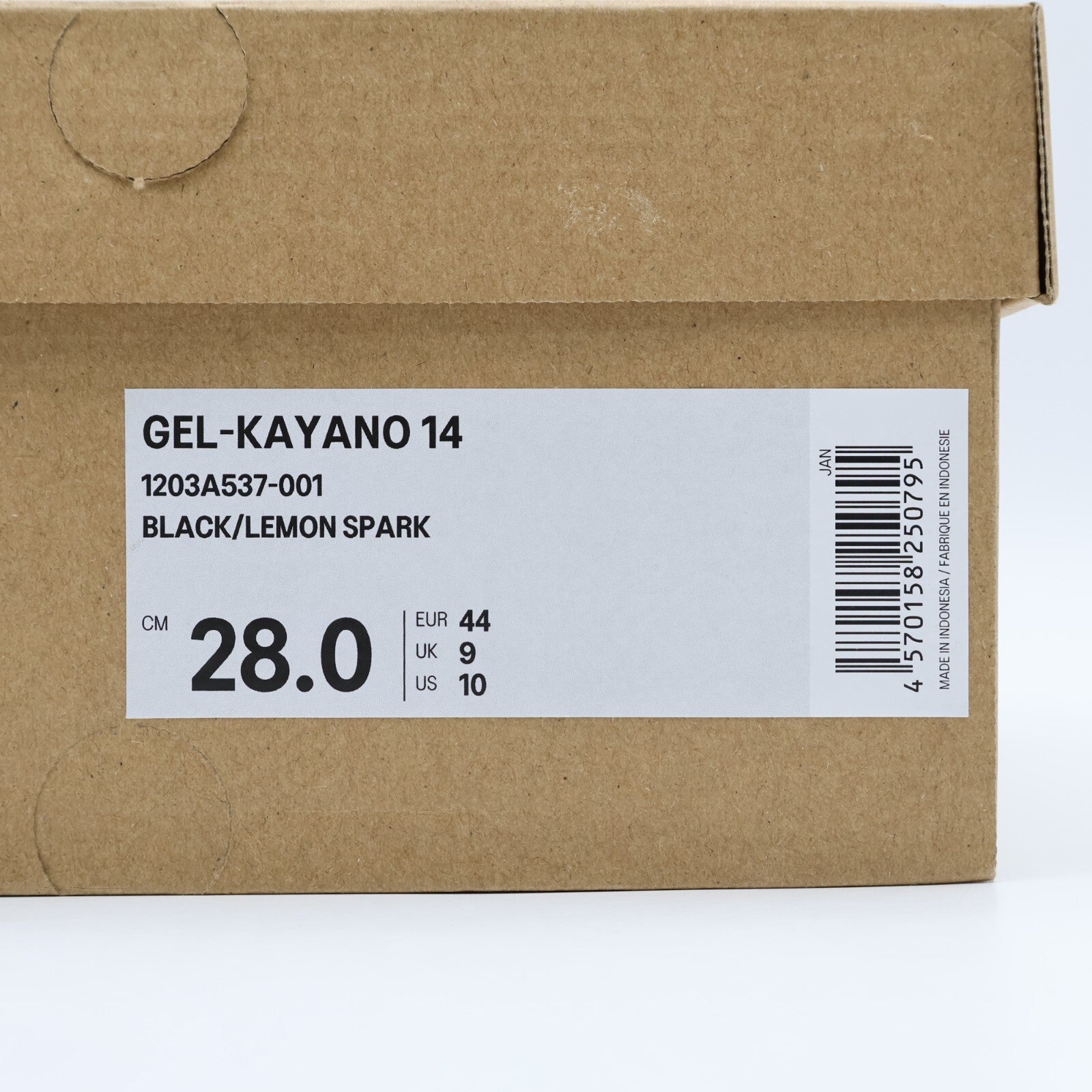 1203A537-001 Asics Gel-Kayano 14 Black Lemon Spark (Men's)