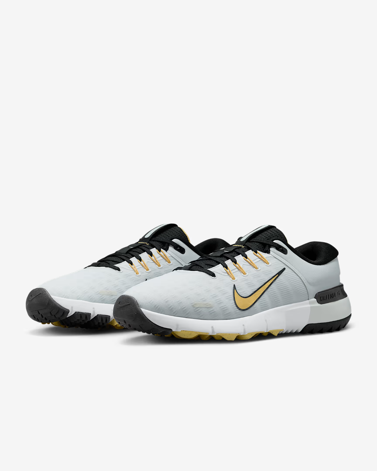 FN0332-105 Nike Free Golf NN Golf Shoes White Black Pure Platinum (Men's)