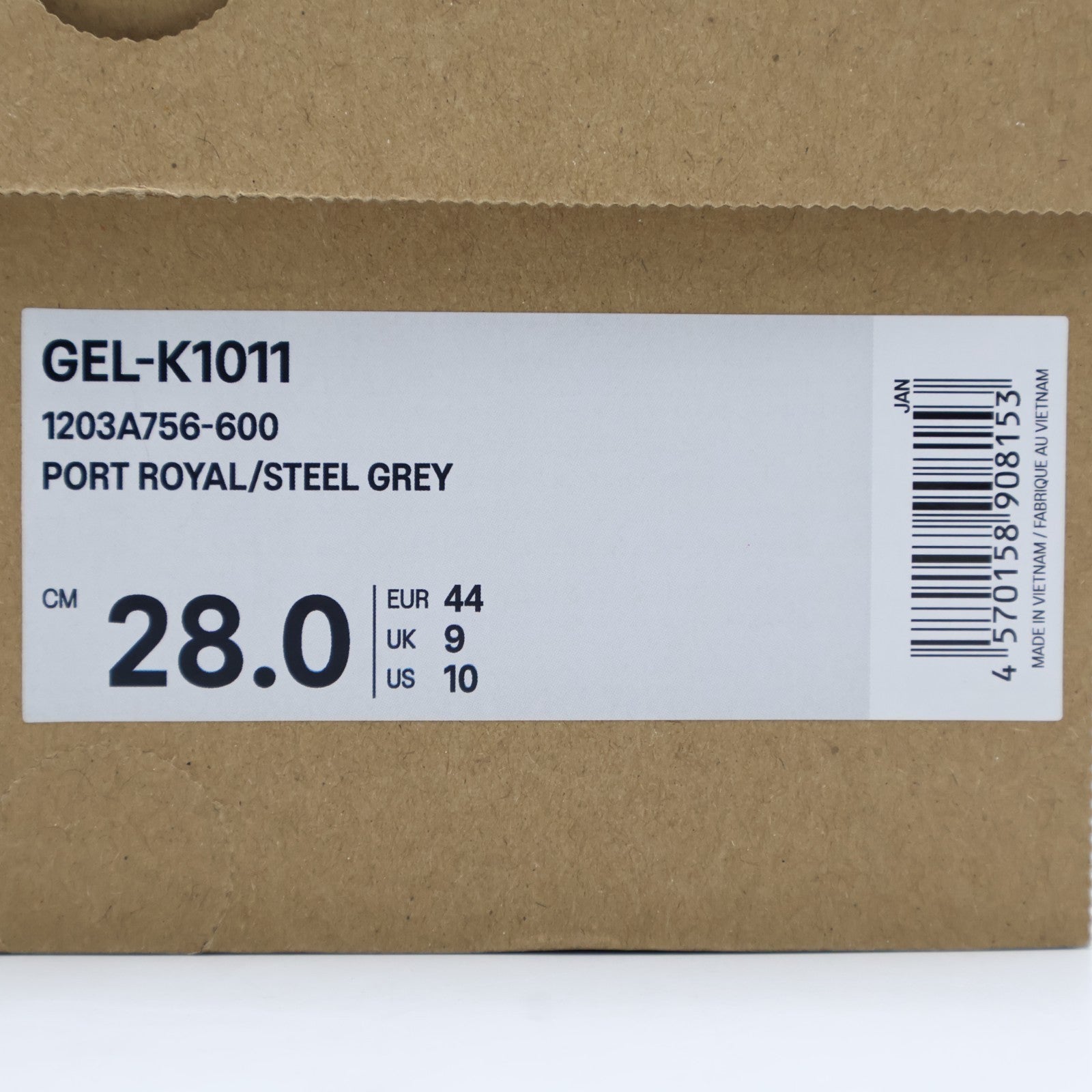 1203A756-600 Asics Gel-K1011 Port Royal Steel Grey (Men's)
