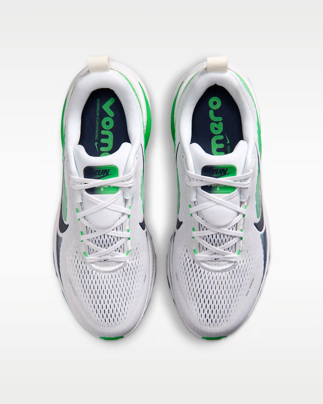 HM6803-115 Nike Vomero 18 "White/Green Spark" (Men's)