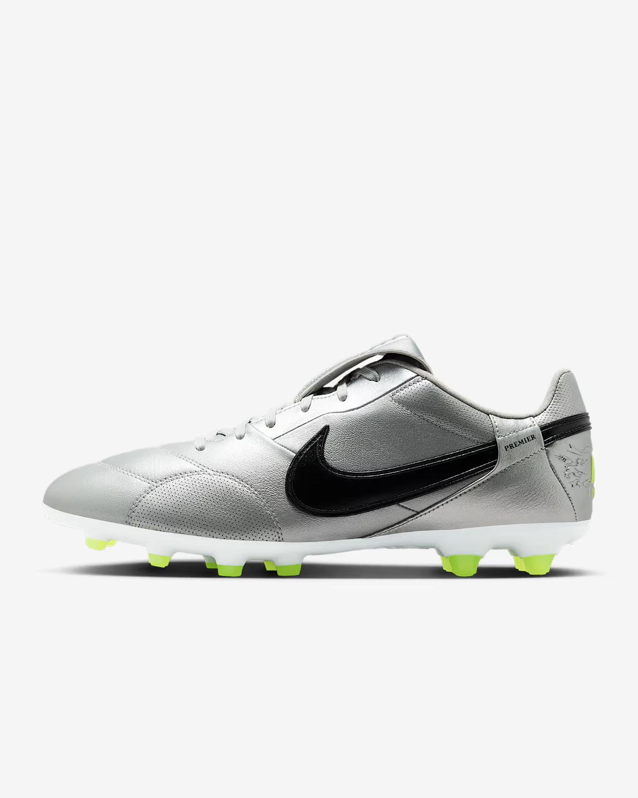 HM0265-004 Nike Premier 3 Firm-Ground Low-Cut Soccer Cleats Metallic (Men's)