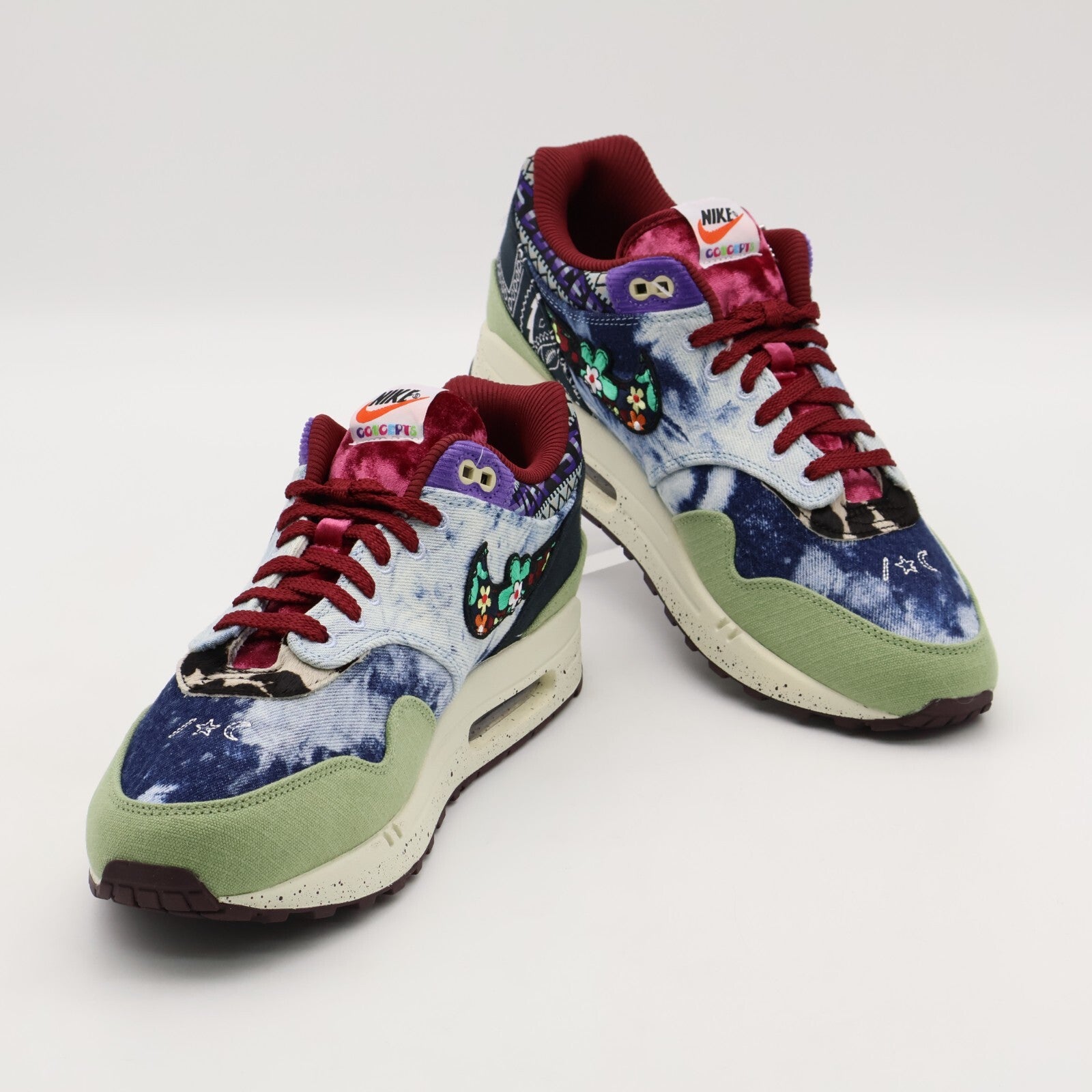 DN1803-300 Concepts Nike Air Max 1 Mellow Oil Green Black Team Red Sail (Men's)