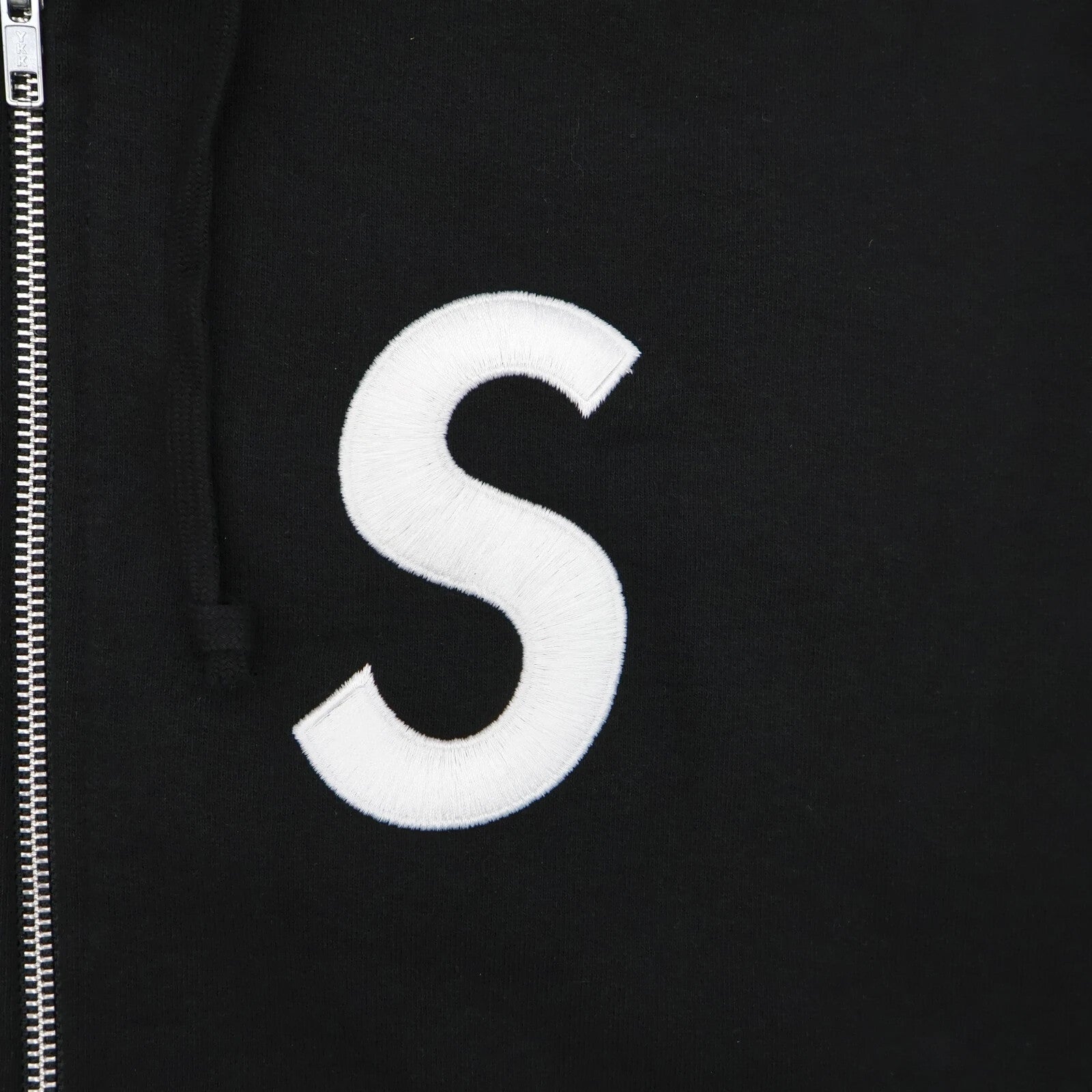 Supreme S Logo Zip Up Hooded Sweatshirt Black (FW24)