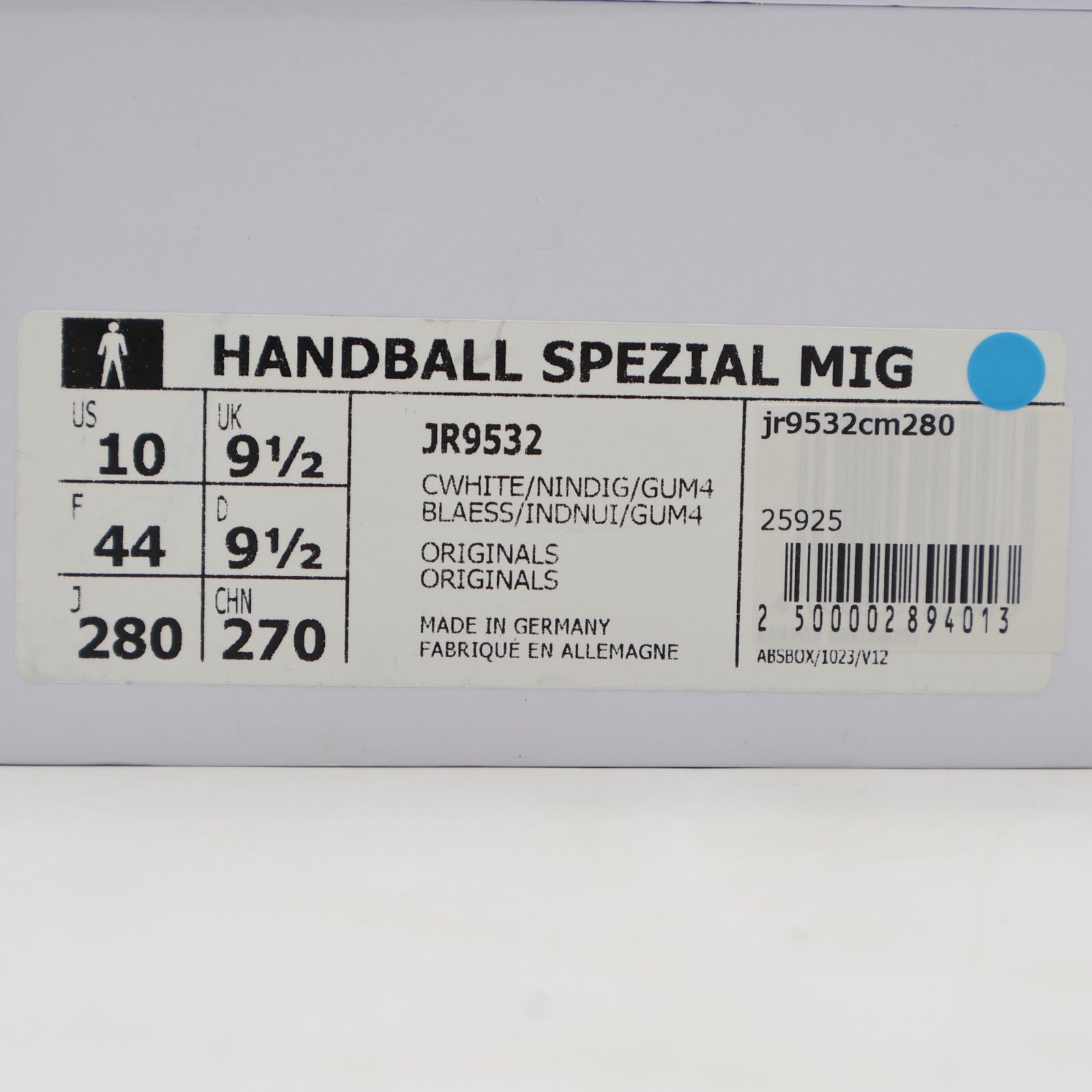 JR9532 adidas Originals Handball Spezial Made in Germany Core White Night (Men's