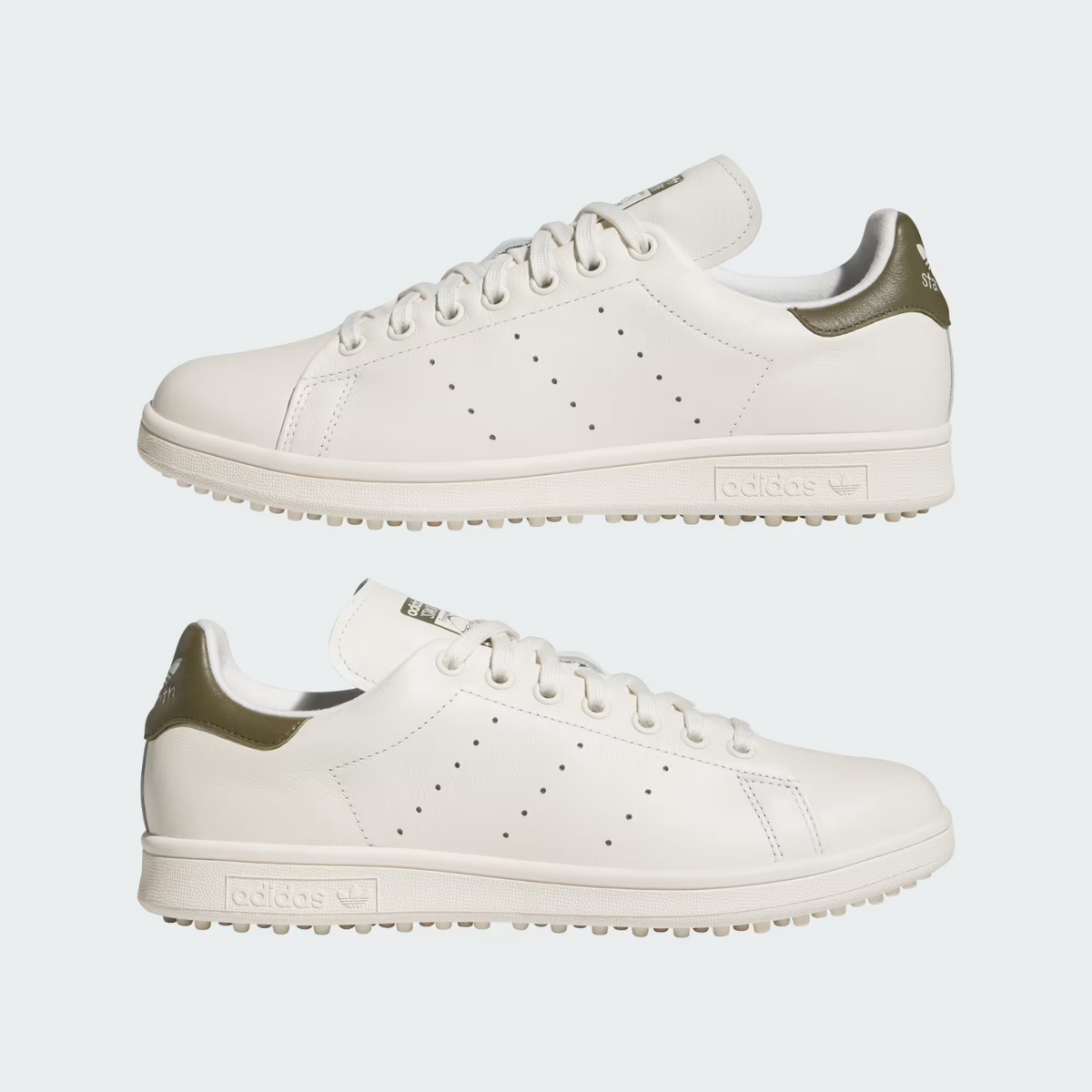 JH6156 adidas Stan Smith Golf Full Grain Leather Off White/Olive Strata (Men's)