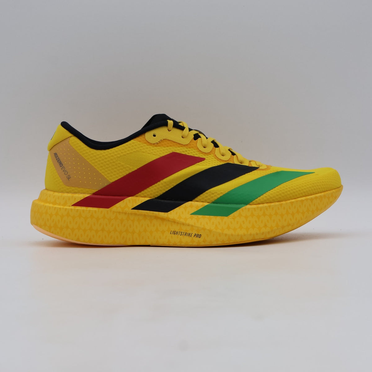 KJ3625 Bob Marley adidas Adizero Evo SL Bold Gold Vivid Green Pure Ruby (Men's)