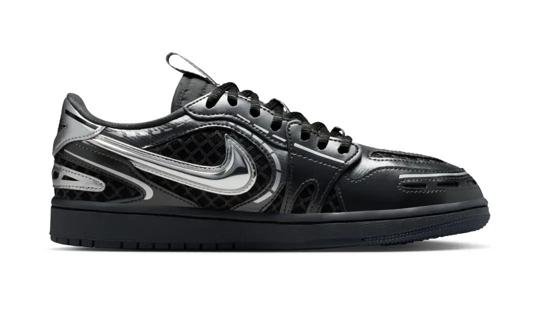HQ2186-001 Nike Air Jordan 1 Low Method Of Make V3 Black Metallic Silve (Women's